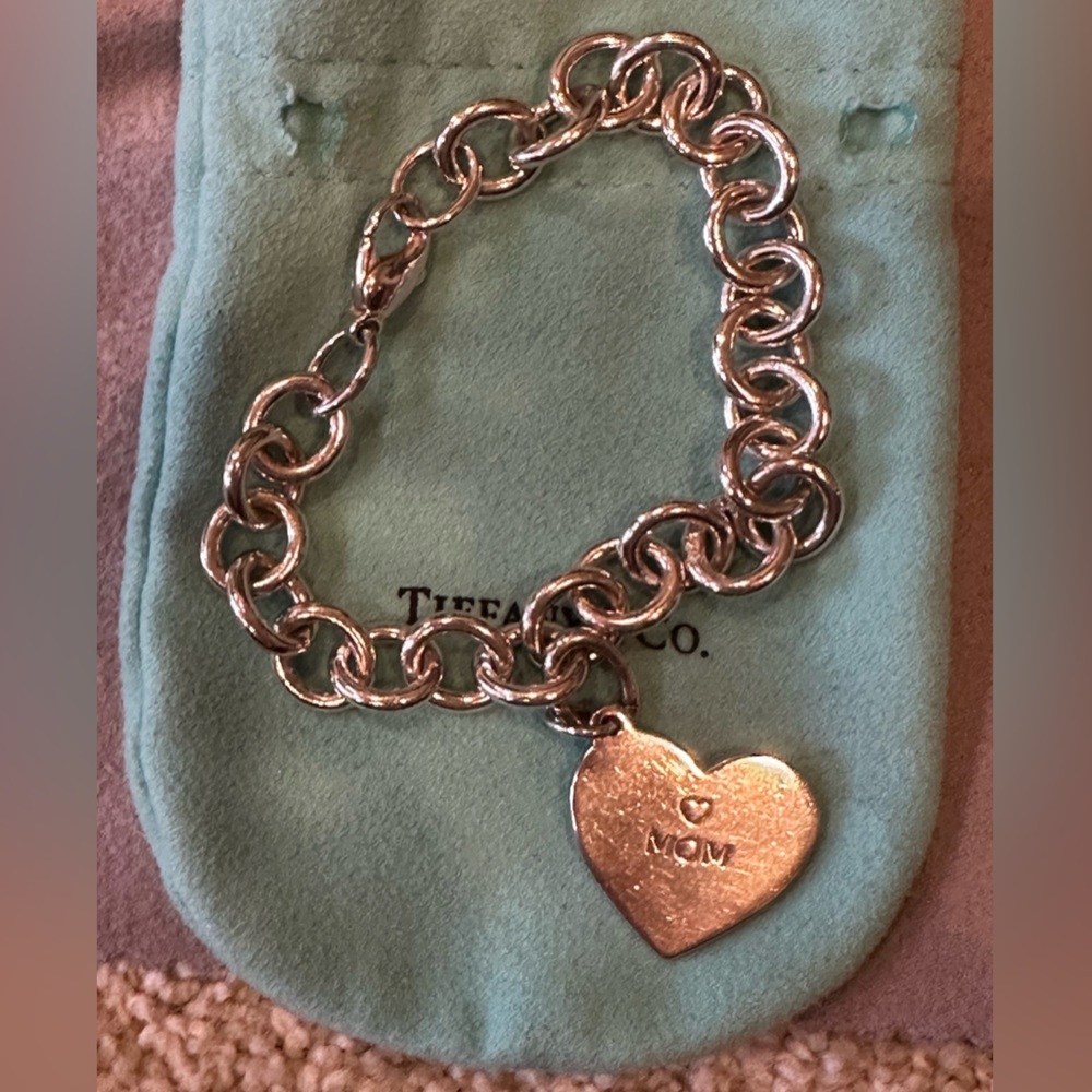 Tiffany & Co. Silver Heart Charm Bracelet